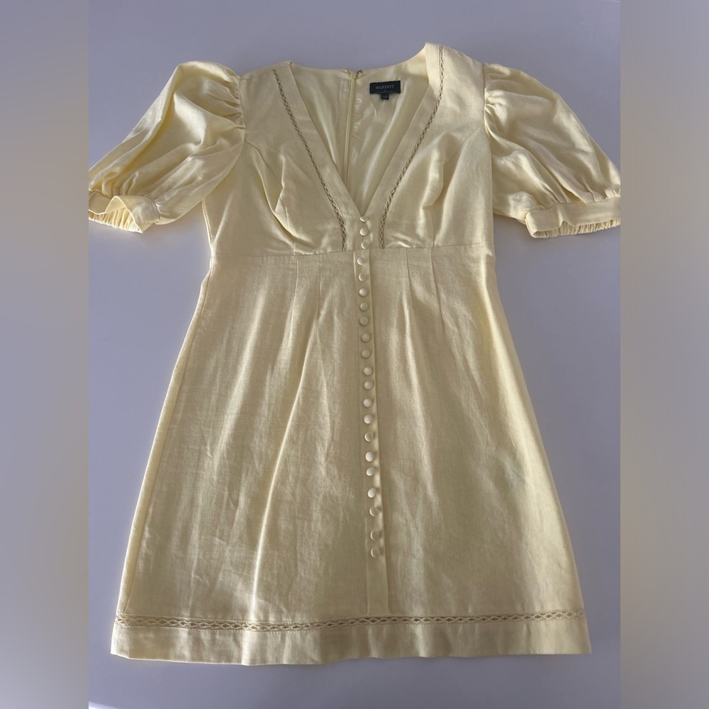 Bardot yellow mini dress
